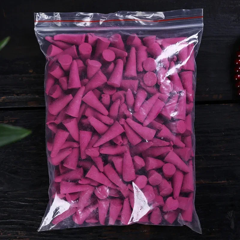 60Pcs Scented Incense Cones Anxiety Relief Fragrance Incense Cones Natural Scents Cones for Meditation Relaxation Sandalwood