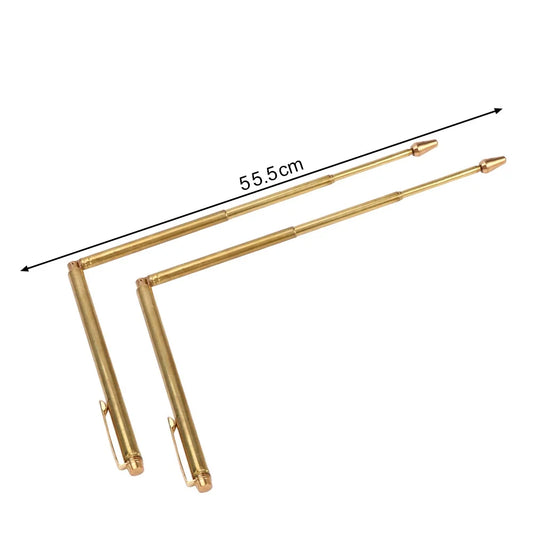 1Pair Dowsing Rods Detector Pure Copper Dowsing Rod Paranormal Hunting Psychic Rod Hunting Divination Tools
