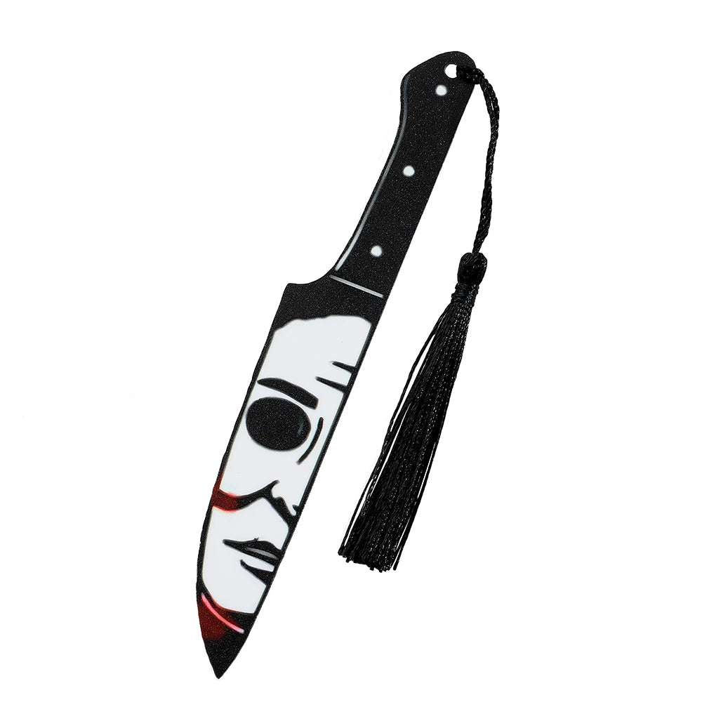 Halloween Dagger Face Ghosts Bookmark Tassels Pendant Reading Tool Stationery for Students Teachers Page Mark Punk Gifts