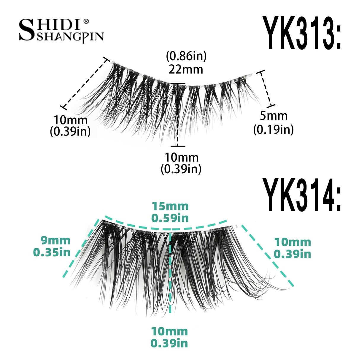 SHIDISHANGPIN Half Lashes 3/10 Pairs Soft Natural Cat Eye Lashes Handmade Reusable False Eyelashes Make up Tools Faux Cils