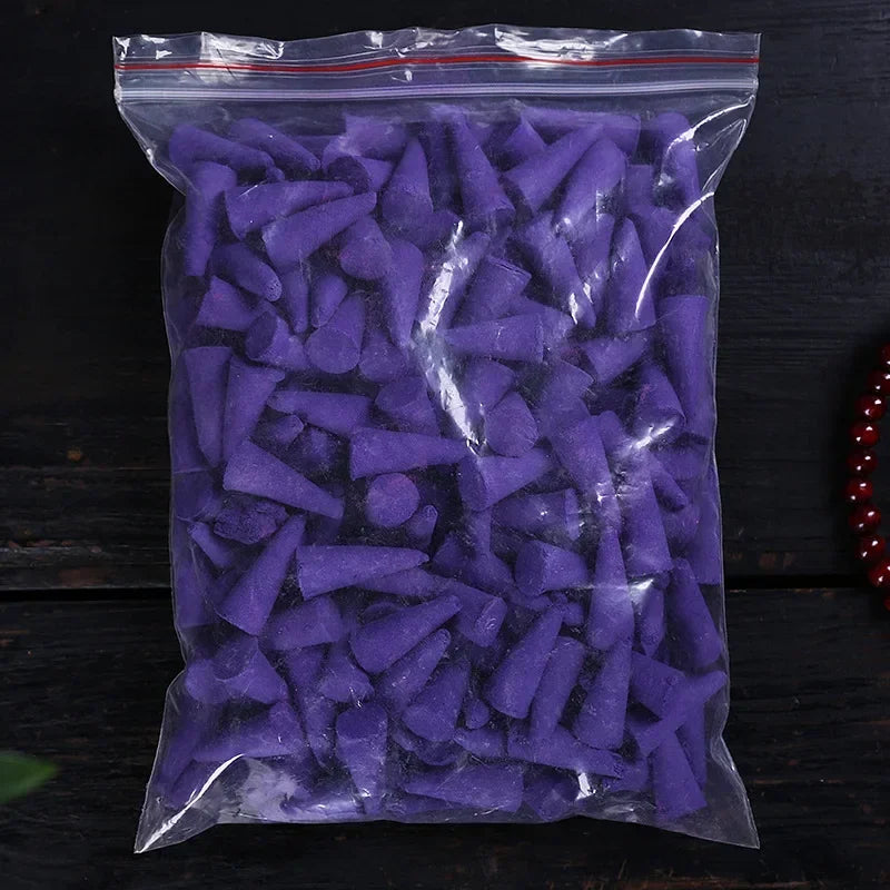 60Pcs Scented Incense Cones Anxiety Relief Fragrance Incense Cones Natural Scents Cones for Meditation Relaxation Sandalwood