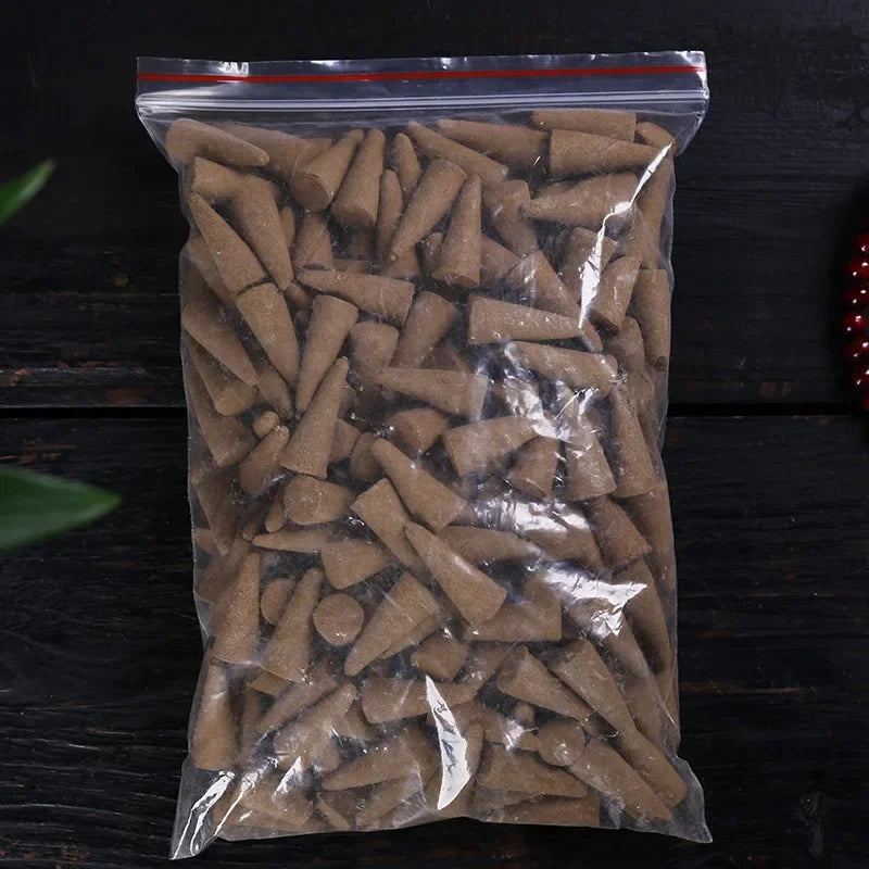60Pcs Scented Incense Cones Anxiety Relief Fragrance Incense Cones Natural Scents Cones for Meditation Relaxation Sandalwood