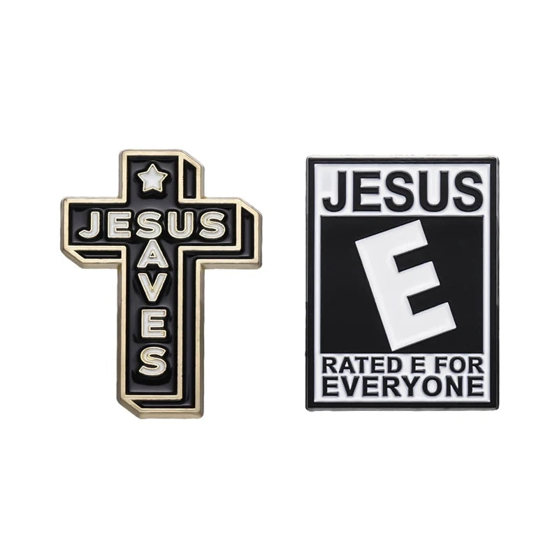 Jesus Freak Club Enamel Pin Jesus Has My Back Emblems Religion Brooches Lapel Badge Jewelry Gifts For Christian