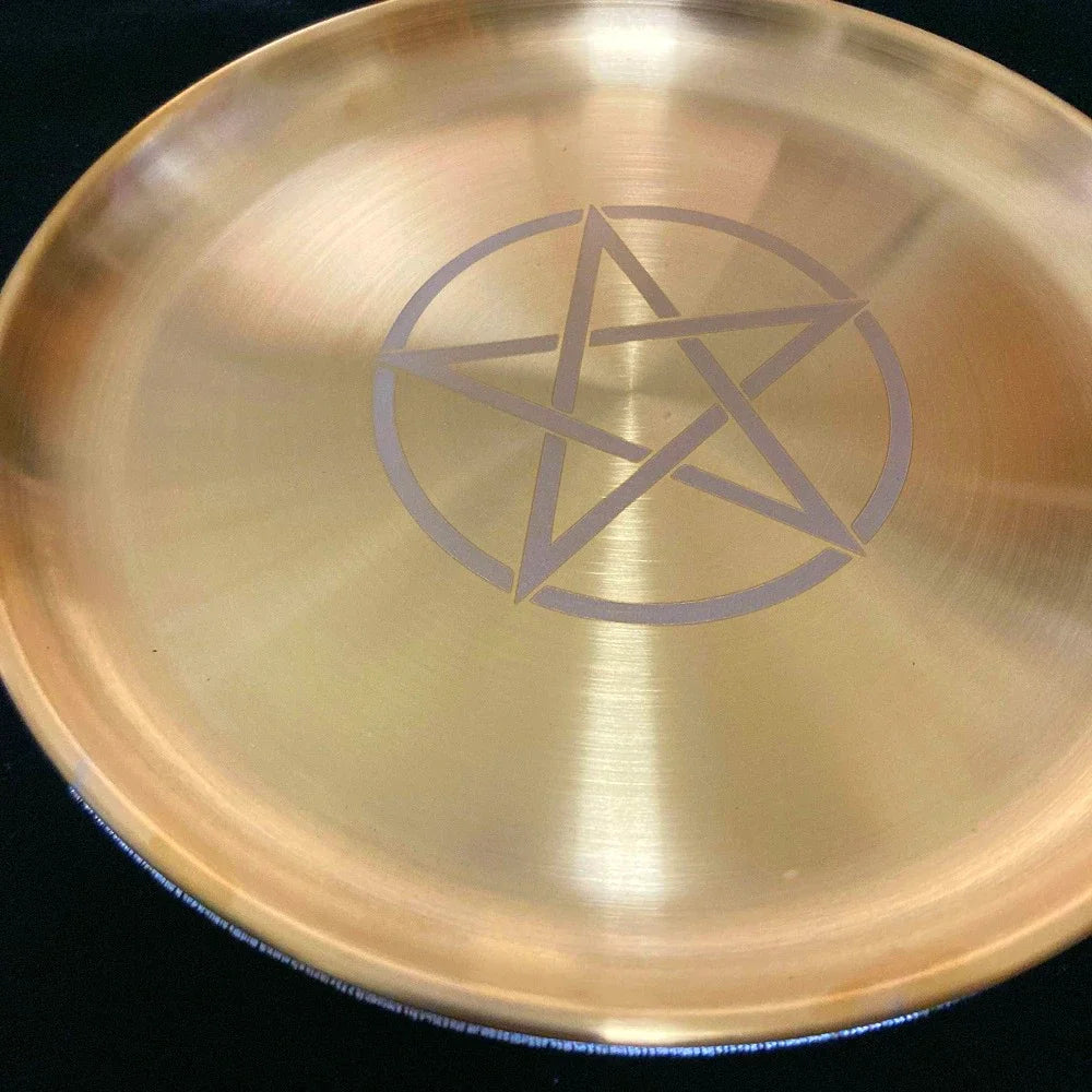 Astrology Pentagram Candlestick Table Altar Plate Candles Tile Divination Wicca Candleholder Ritual Tray witchcraft supplies