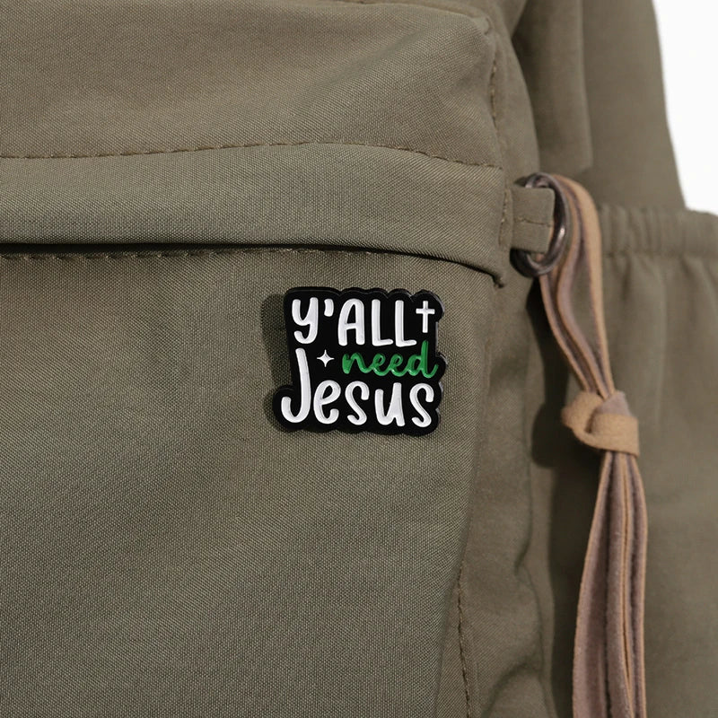 Jesus Freak Club Enamel Pin Jesus Has My Back Emblems Religion Brooches Lapel Badge Jewelry Gifts For Christian