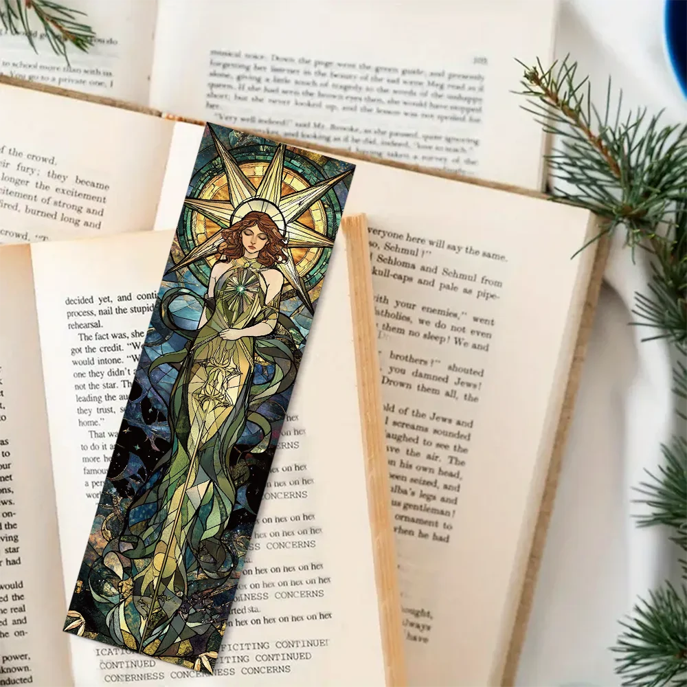 30pcs tarot bookmarks painted glass textured decorative office supplies student reading book labeling creative gift message card