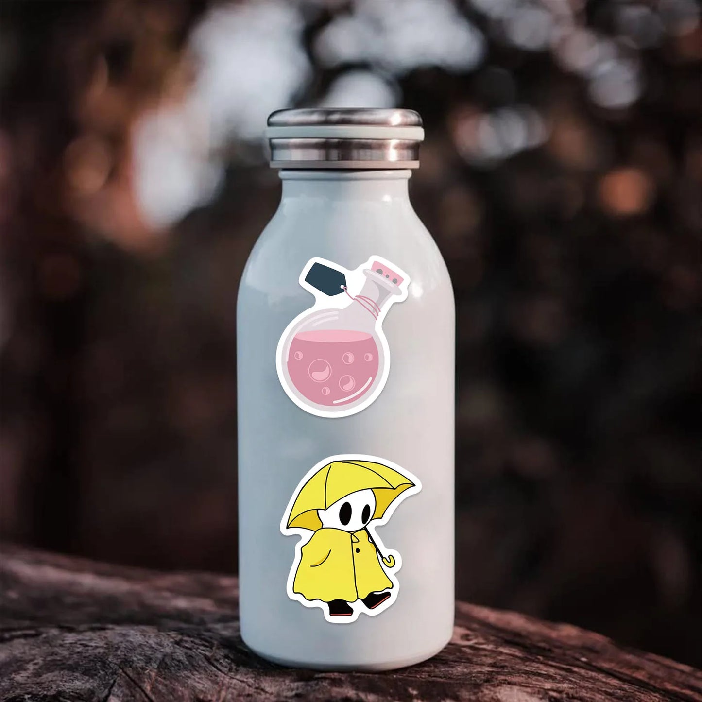 100pcs Funny Cartoon Ghost Stickers For Luggage Guitar Phone Diary Waterproof Graffiti Kids Toy DIY Cute Spooky Laptop Decals