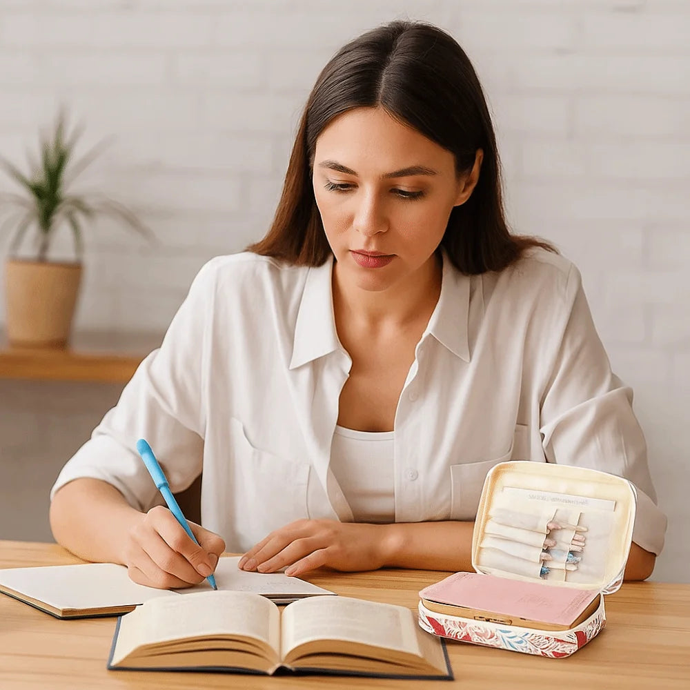 Portable Dustproof Book Storage Bag Flora Large-capacity Bible Cover Case Aesthetic Pouch Stationery Storage Organizer Office