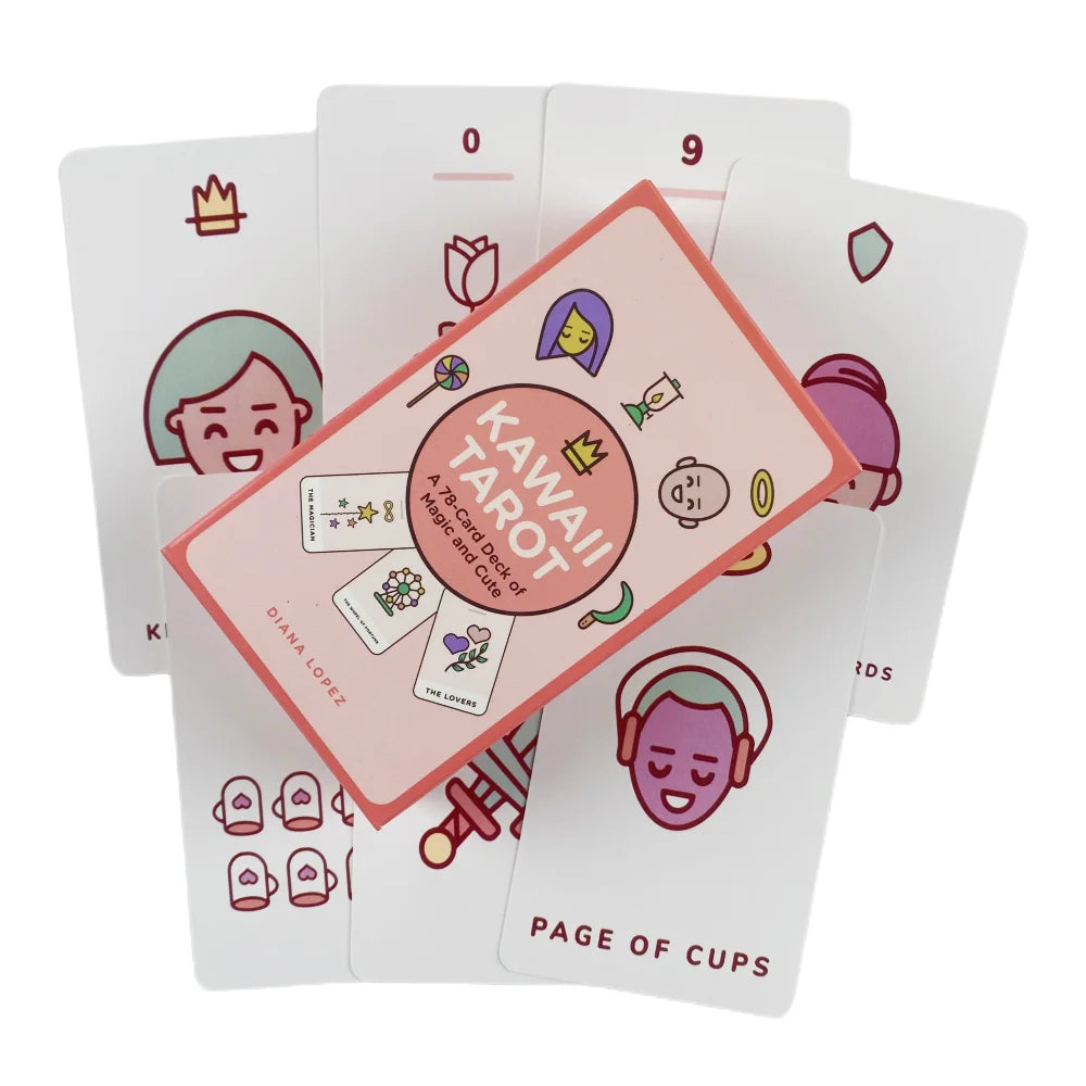 Kawaii Tarot Cards A 78 Deck Of Magic And Cute Oracle English Visions Divination Edition Borad Playing Games