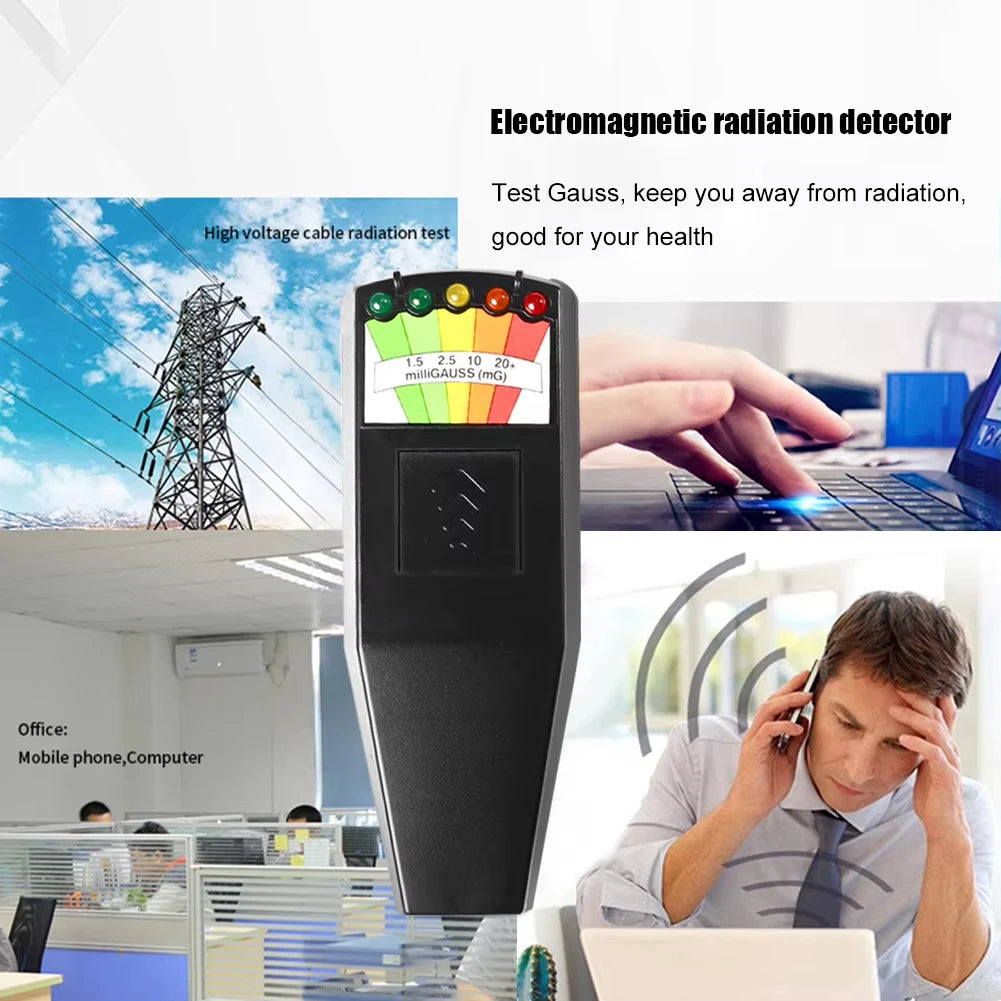Radiation Detector Digital Electromotive Force Meter Gauss Meter Dosimeter Tester Handheld Electromagnetic Field Radiation Meter