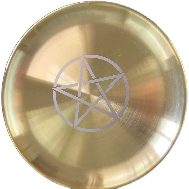 Astrology Pentagram Candlestick Table Altar Plate Candles Tile Divination Wicca Candleholder Ritual Tray witchcraft supplies