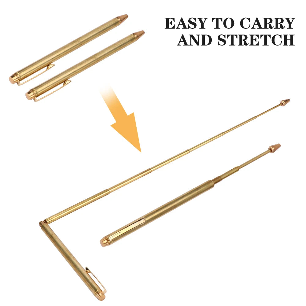 1Pair Dowsing Rods Detector Pure Copper Dowsing Rod Paranormal Hunting Psychic Rod Hunting Divination Tools