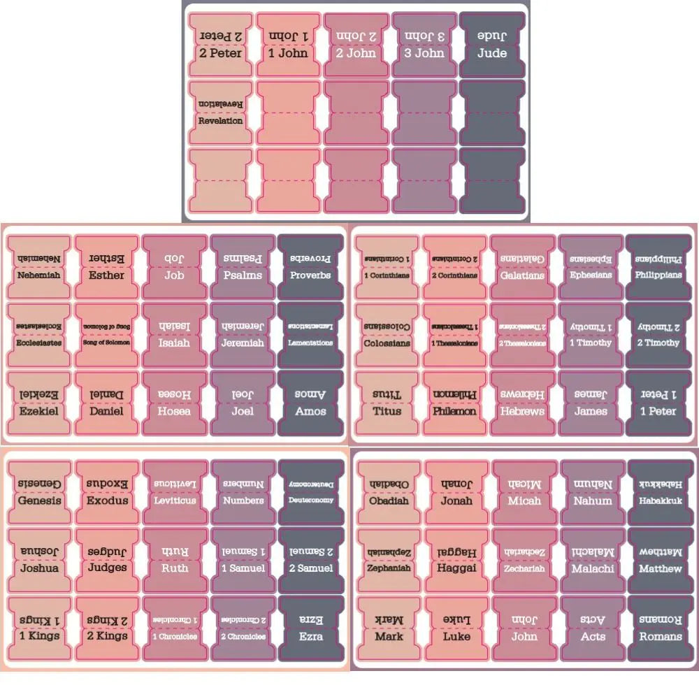 5 sheet/set Sticky Notes Bible Index Tabs Studying Bible Boho Theme Laminated Bible Tabs Morandi Index Tabs Stickers