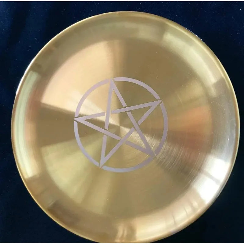 Astrology Pentagram Candlestick Table Altar Plate Candles Tile Divination Wicca Candleholder Ritual Tray witchcraft supplies