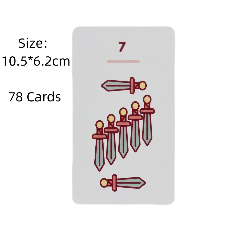 Kawaii Tarot Cards A 78 Deck Of Magic And Cute Oracle English Visions Divination Edition Borad Playing Games