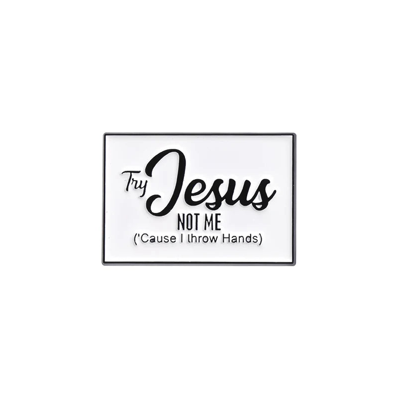 Jesus Freak Club Enamel Pin Jesus Has My Back Emblems Religion Brooches Lapel Badge Jewelry Gifts For Christian