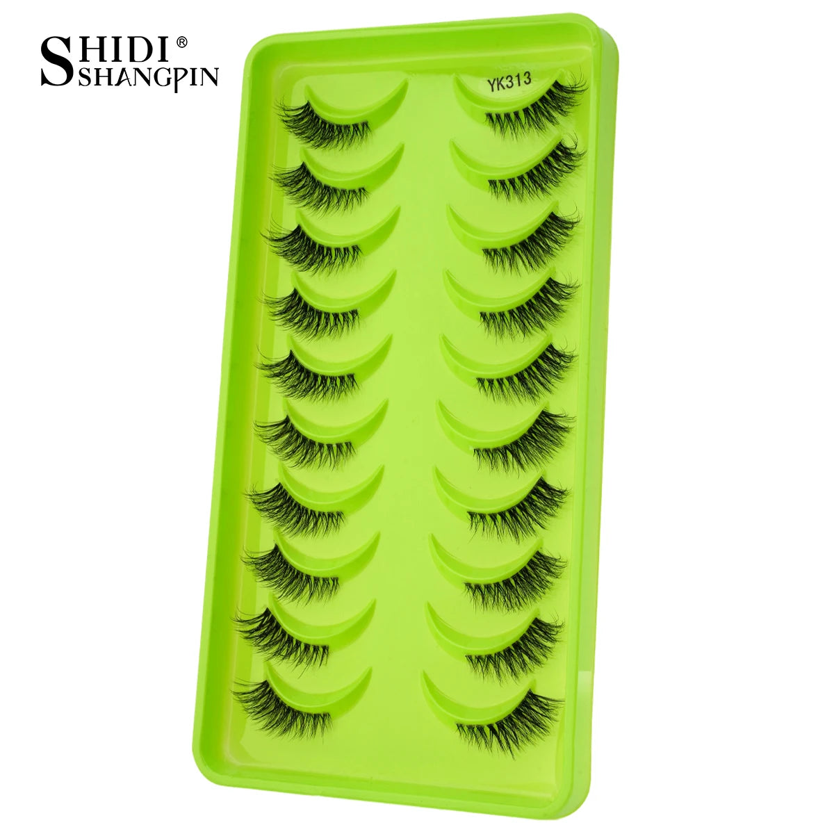 SHIDISHANGPIN Half Lashes 3/10 Pairs Soft Natural Cat Eye Lashes Handmade Reusable False Eyelashes Make up Tools Faux Cils