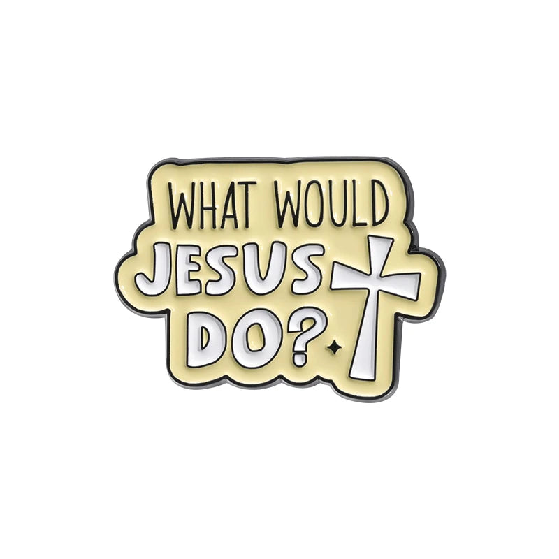 Jesus Freak Club Enamel Pin Jesus Has My Back Emblems Religion Brooches Lapel Badge Jewelry Gifts For Christian