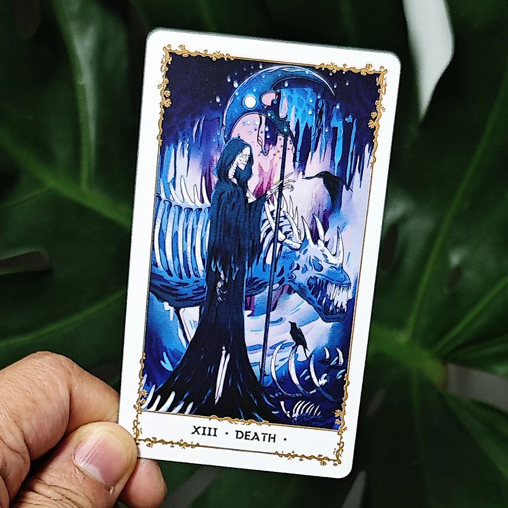 Silent Desolate Tarot Deck 78 Pcs Cartoon Tarot Cards Based on Rider System - 10.3*6cm