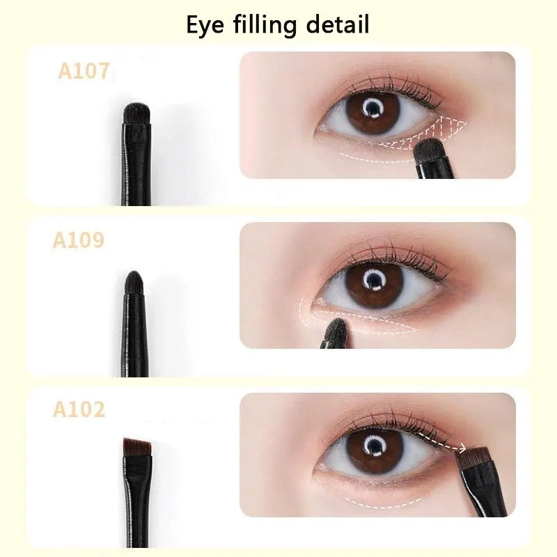 Soft Hair Eyeshadow Brush 6-piece Eye Makeup Smudged Lying Silkworm Eyeliner Blade Eye Detail Small Makeup Brush