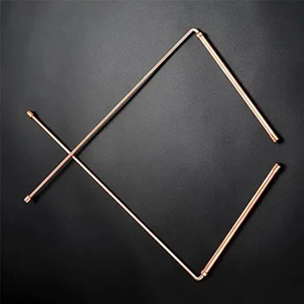 2X 99.9% Pure Copper Dowsing Sticks- Metal Detector Rod Copper Probe For Water Gold Finding Treasure Hunting Divination Tools