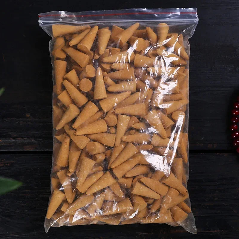 60Pcs Scented Incense Cones Anxiety Relief Fragrance Incense Cones Natural Scents Cones for Meditation Relaxation Sandalwood