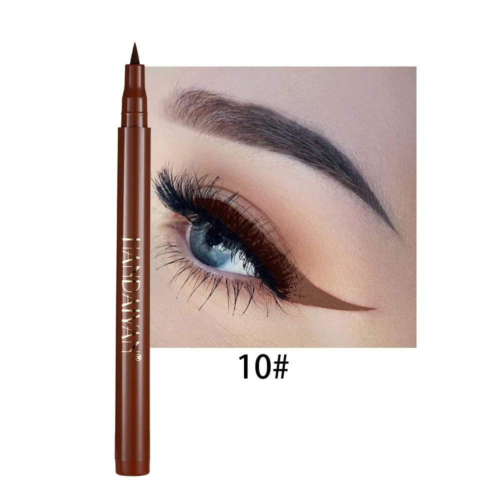 Waterproof 12 Color Liquid Eyeliner Pencil DIY Paintings Eyeliner Easy To Wear Colorful White Yellow Blue Eye Liner Pen Makeup