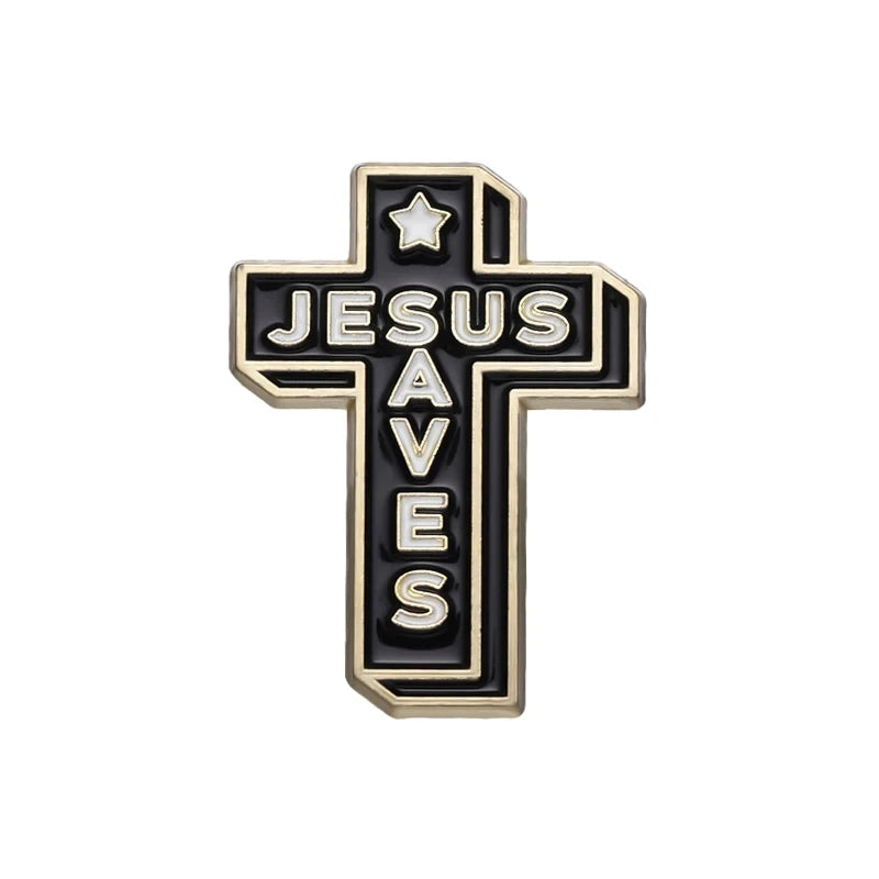Jesus Freak Club Enamel Pin Jesus Has My Back Emblems Religion Brooches Lapel Badge Jewelry Gifts For Christian