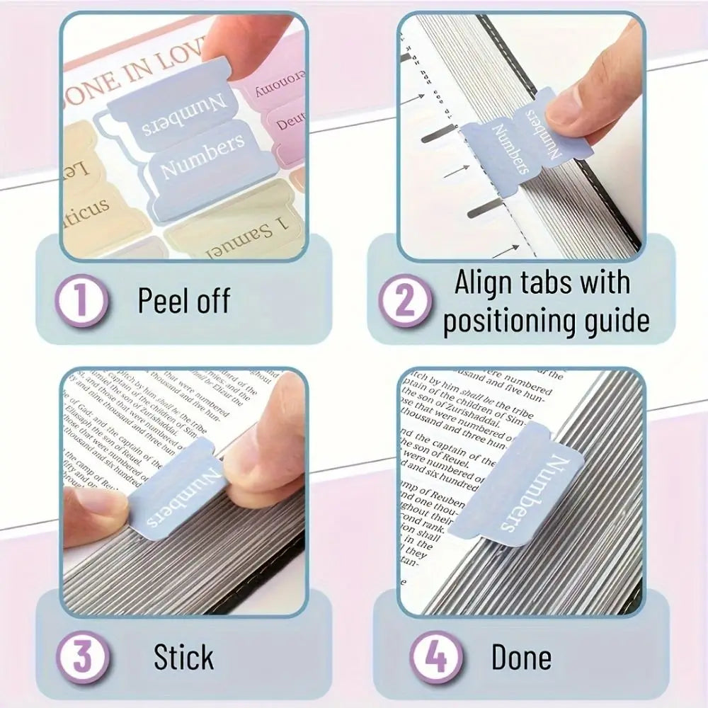 5 sheet/set Sticky Notes Bible Index Tabs Studying Bible Boho Theme Laminated Bible Tabs Morandi Index Tabs Stickers