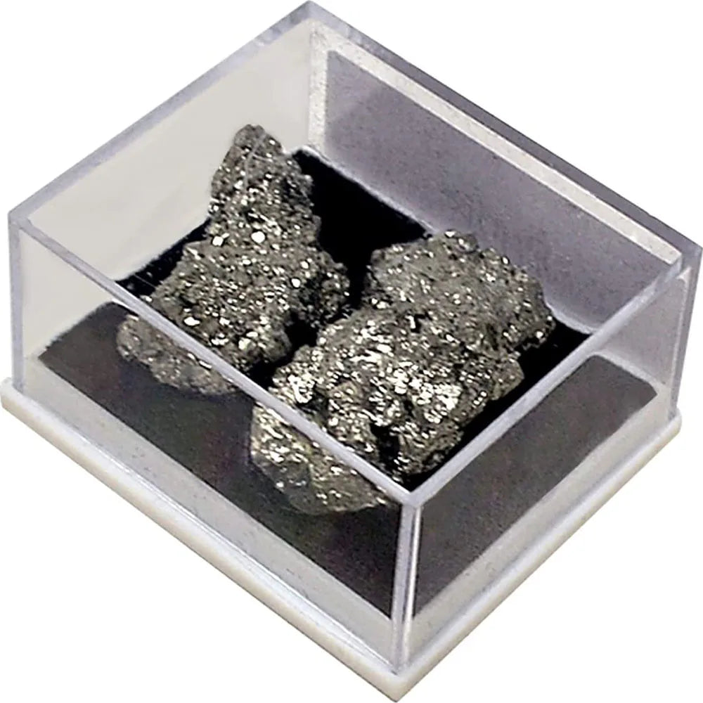 Natural Pyrite Raw Healing Crystal Stone Specimen Collection Mini Box Metaphysical Home Decor