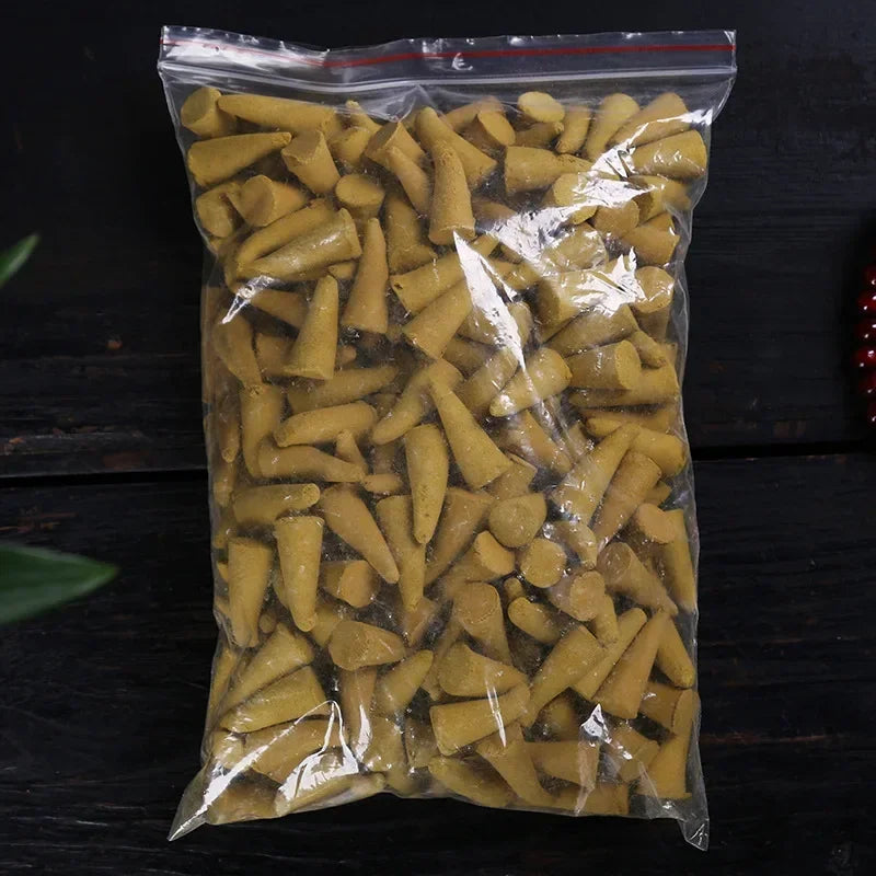 60Pcs Scented Incense Cones Anxiety Relief Fragrance Incense Cones Natural Scents Cones for Meditation Relaxation Sandalwood