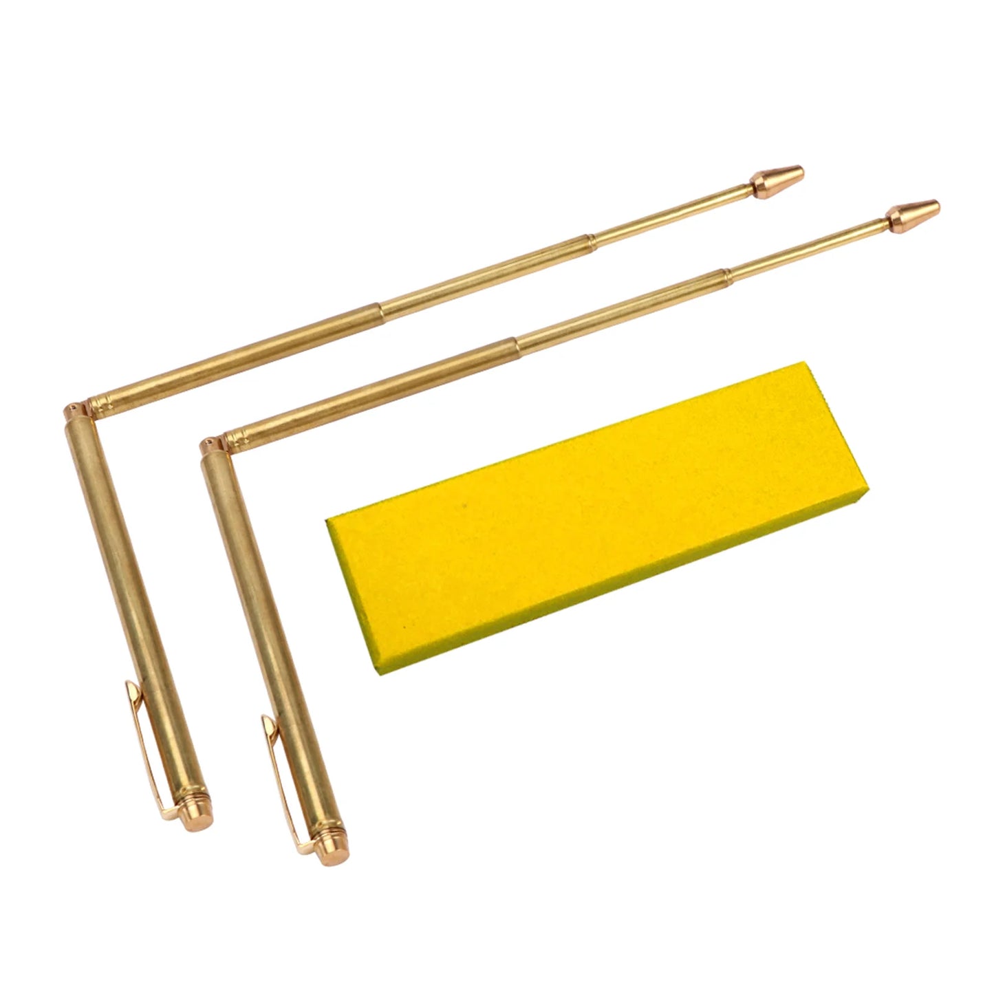 1Pair Dowsing Rods Detector Pure Copper Dowsing Rod Paranormal Hunting Psychic Rod Hunting Divination Tools