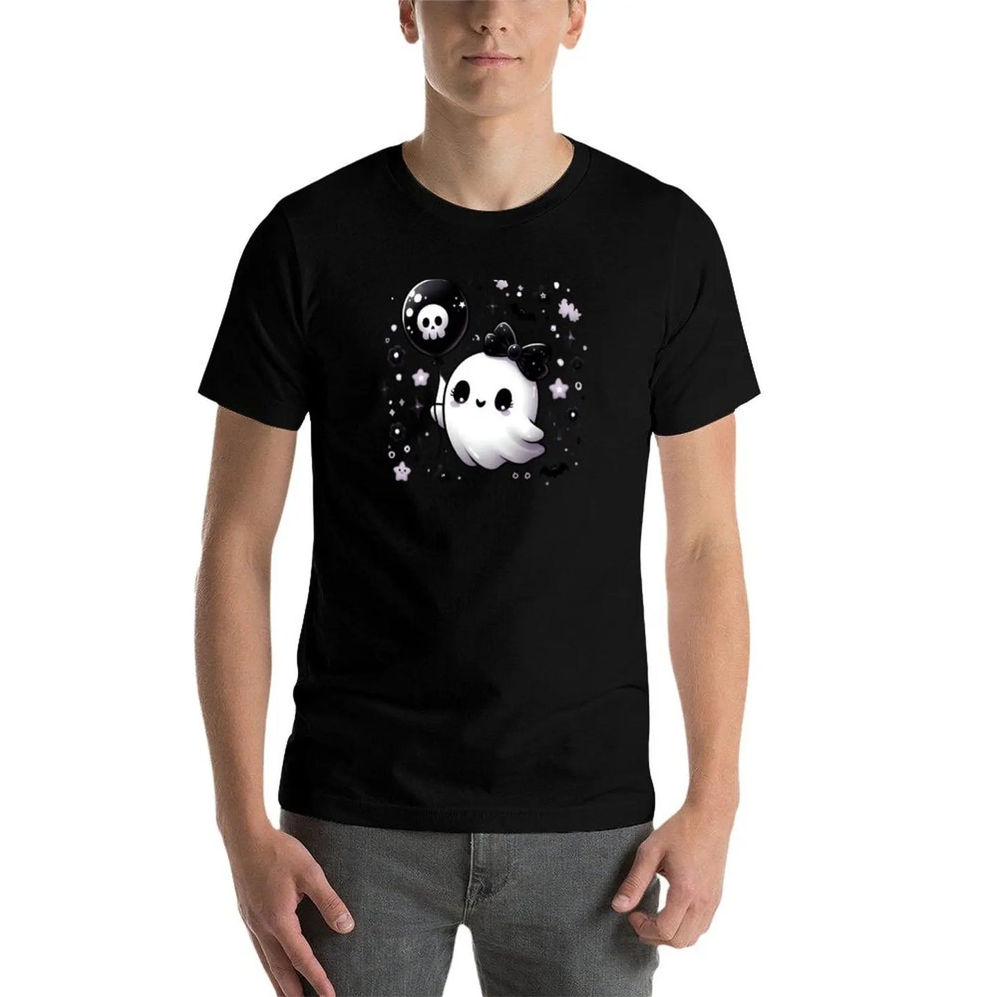 Kawaii Goth Ghost – Cute and Spooky Halloween Vibes T-Shirt oversize t-shirts man luxury t-shirt summer clothes Men's t-shirt