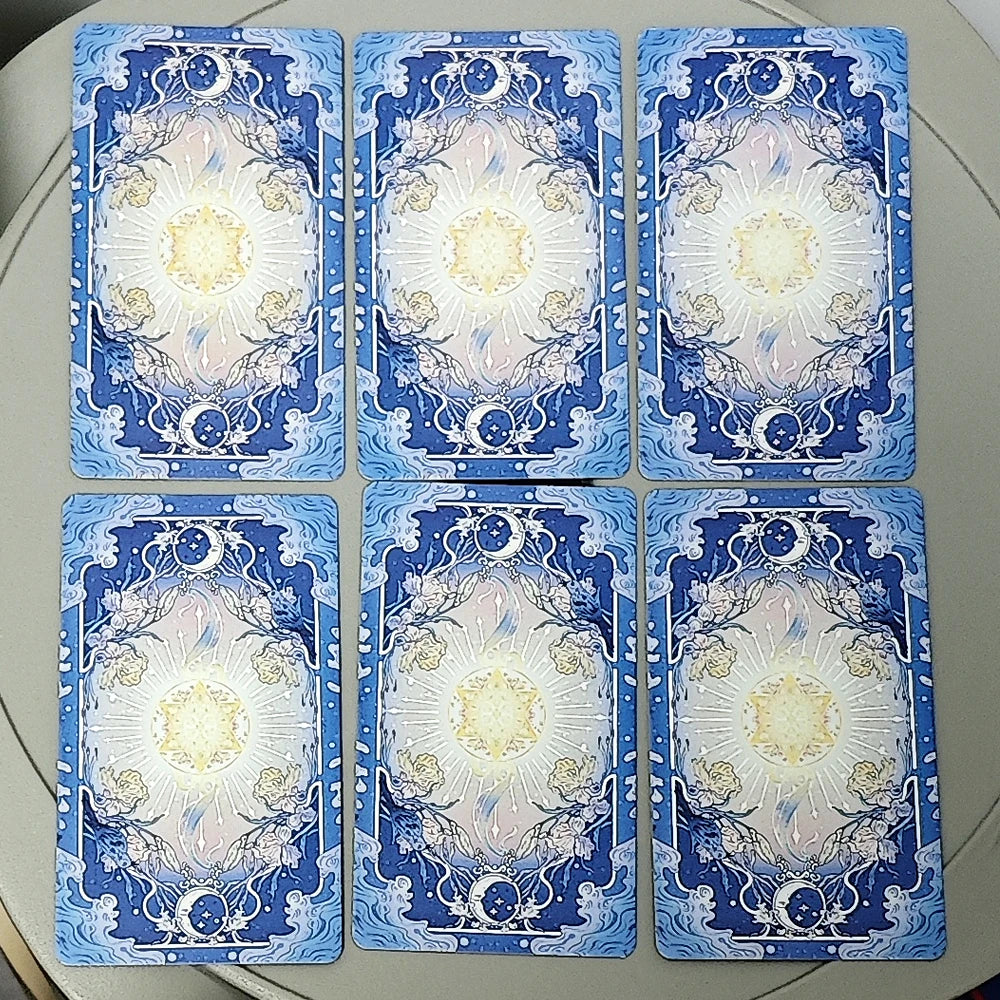 Silent Desolate Tarot Deck 78 Pcs Cartoon Tarot Cards Based on Rider System - 10.3*6cm