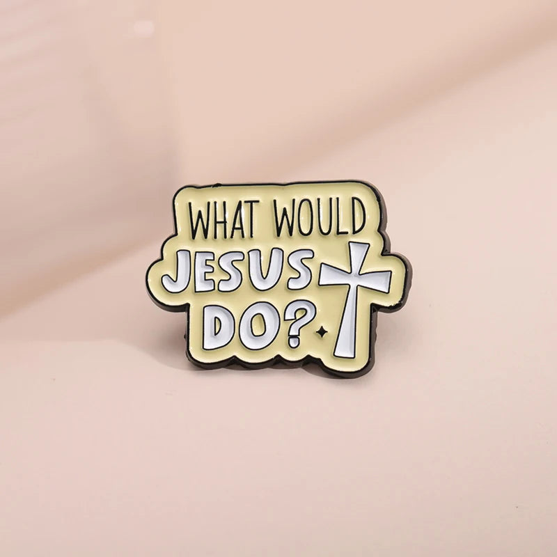 Jesus Freak Club Enamel Pin Jesus Has My Back Emblems Religion Brooches Lapel Badge Jewelry Gifts For Christian