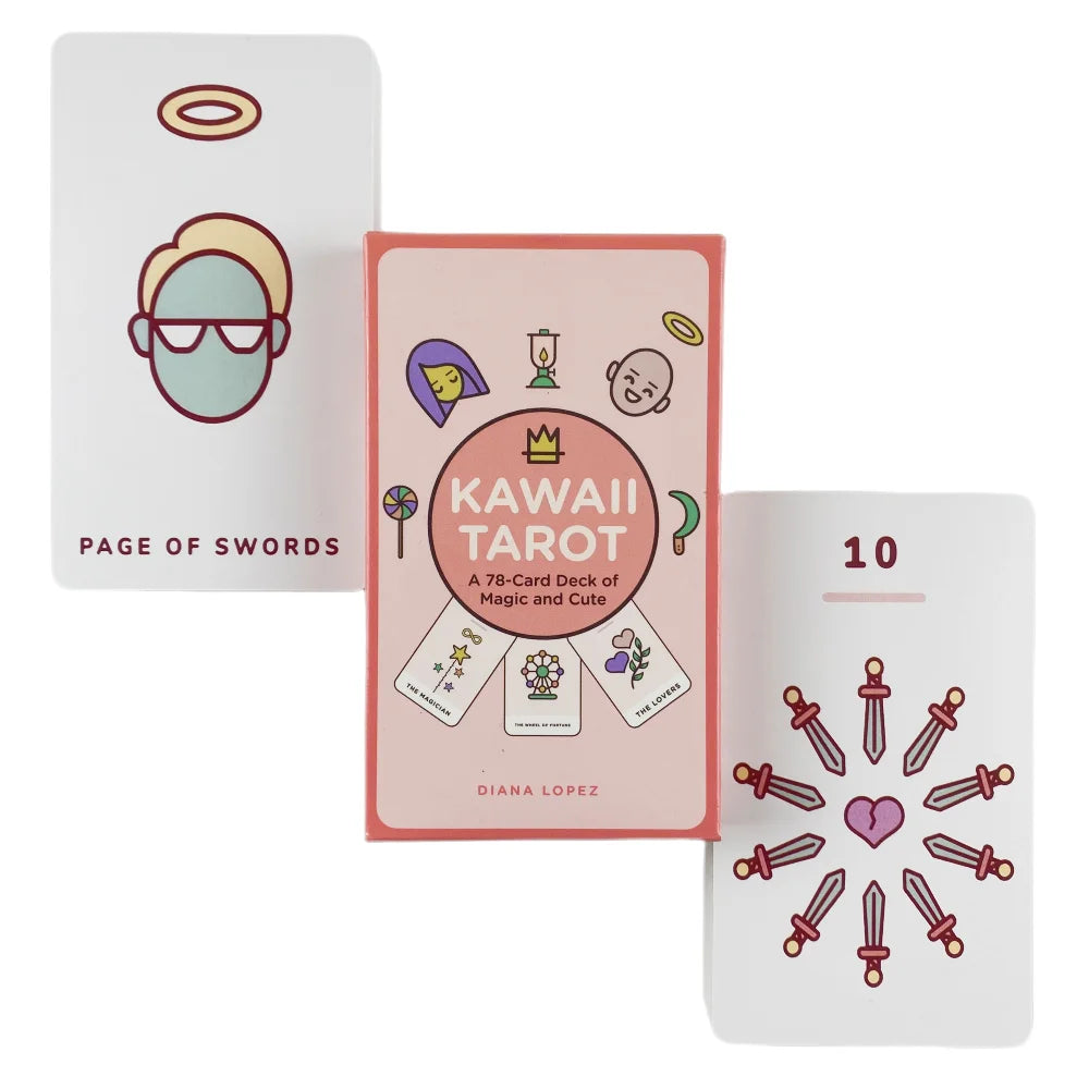 Kawaii Tarot Cards A 78 Deck Of Magic And Cute Oracle English Visions Divination Edition Borad Playing Games