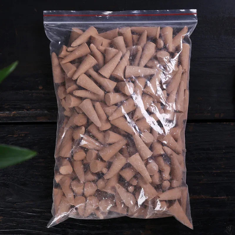 60Pcs Scented Incense Cones Anxiety Relief Fragrance Incense Cones Natural Scents Cones for Meditation Relaxation Sandalwood