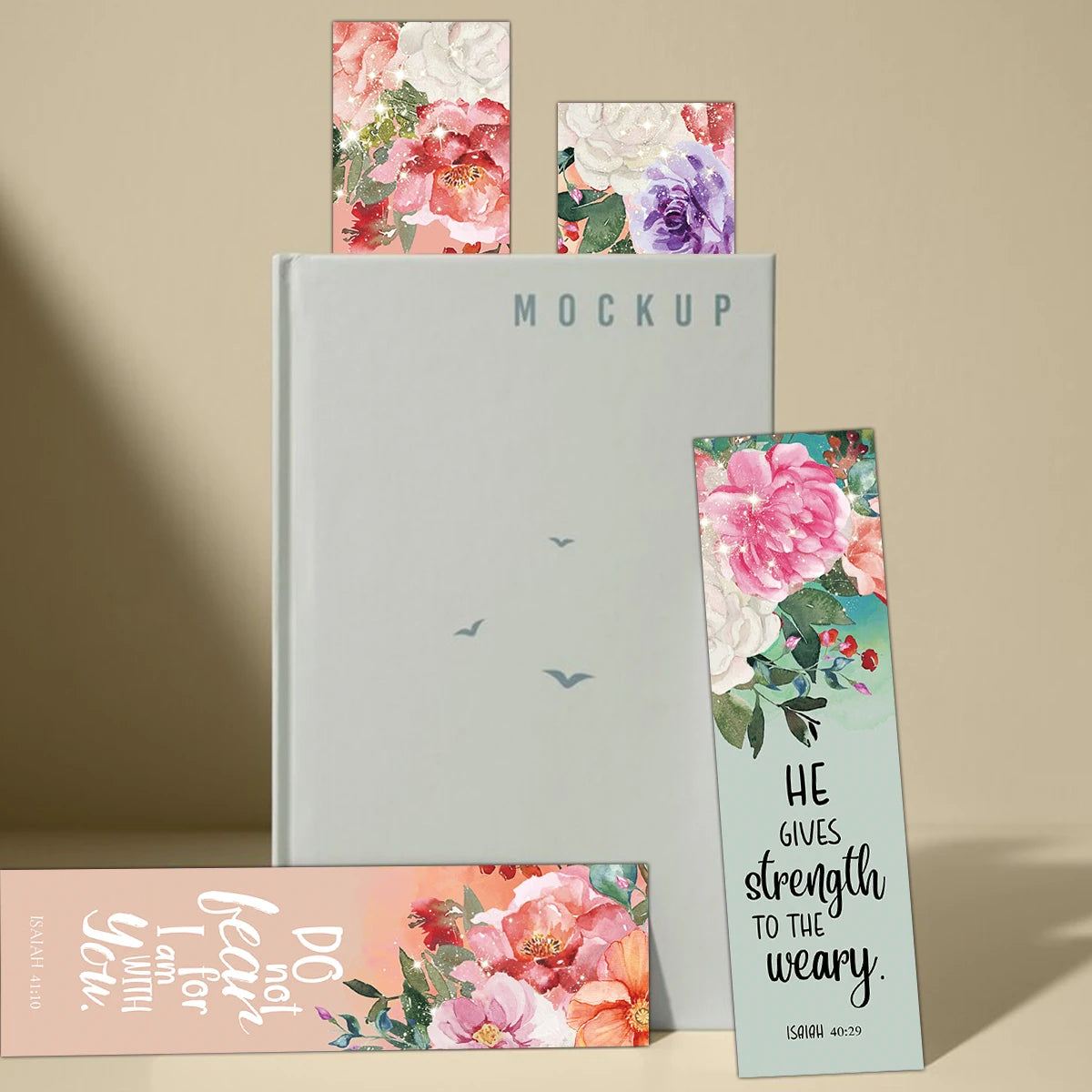 30pcs Flowerl Design Inspirational Bible Verse Bookmarks For Religious Faith Book Lover Prayer Students Bible Study Stationery